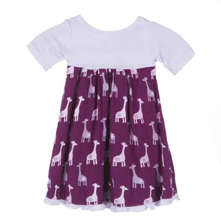 Girls Short Sleeve Swing Dress, Melody Giraffe Baby & Toddler Dresses