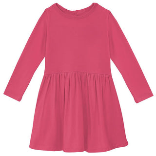 Girl's Solid Bamboo Long Sleeve Twirl Dress - Winter Rose (15ANV) Baby & Toddler Dresses