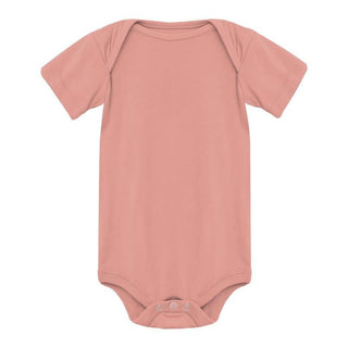 Girl's Solid Short Sleeve One Piece - Blush (RT) Baby One-Pieces