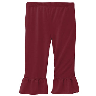 Girl's Solid Truffle Ruffle Pants - Wild Strawberry Baby & Toddler Bottoms