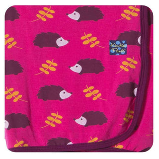 Girls Swaddling Receiving Blanket, Calypso Hedgehog Swaddling Blankets