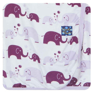 Girls Swaddling Receiving Blanket, Girl Bubble Elephant Swaddling Blankets