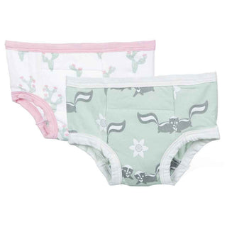 Girls Training Pants Set (Set of 2)- Aloe Skunk and Natural Cactus Potty Training