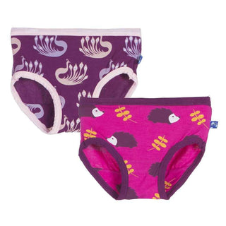 Girls Underwear (Set of 2), Melody Peacock & Calypso Hedgehog Toddler Underwear