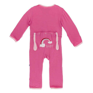 Holiday Layette Applique Coverall - Flamingo Rainbow Baby Baby & Toddler Sleepwear