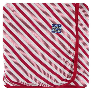 Holiday Swaddling Blanket - Crimson Candy Cane Stripe Swaddling Blankets