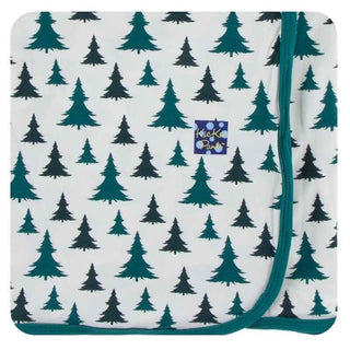 Holiday Swaddling Blanket - Natural Christmas Trees Swaddling Blankets