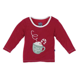 Holiday Long Sleeve Piece Print Tee, Crimson Hot Cocoa Baby & Toddler Tops