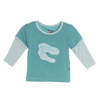 Long Sleeve Double Layer Applique Tee - Lagoon Bones Baby & Toddler Tops