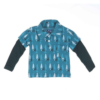 Long Sleeve Double Layer Polo Shirt, Cedars and Elk Baby & Toddler Tops