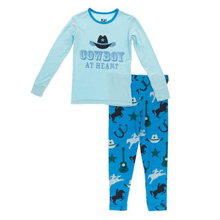 Long Sleeve Piece Print Pajama Set - Amazon Cowboy Baby & Toddler Sleepwear