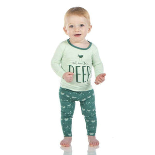 Long Sleeve Piece Print Pajama Set - Ivy Chickens Baby & Toddler Sleepwear