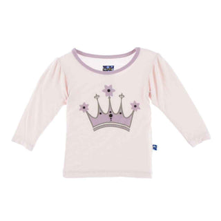 Long Sleeve Piece Print Puff Tee - Macaroon Crown Baby & Toddler Tops