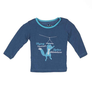 Long Sleeve Piece Tee, Flying Squirrels Zipline Baby & Toddler Tops