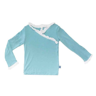 Long Sleeve Ruffle Kimono Tee, Glacier Baby & Toddler Tops