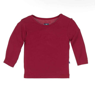 Solid Bamboo Long Sleeve Tee, Crimson Baby & Toddler Tops