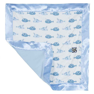 Lovey Blanket- Boy Cowfish Swaddling & Receiving Blankets