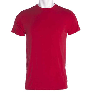 Men's Basic Short Sleeve Tee, Flag Red Shirts & Tops