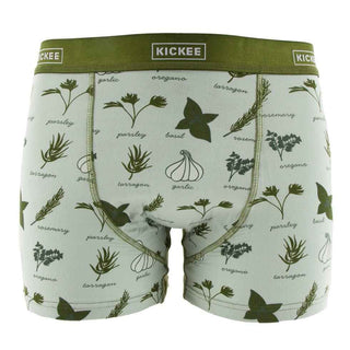 Men's Print Boxer Brief - Aloe Herbs Underwear