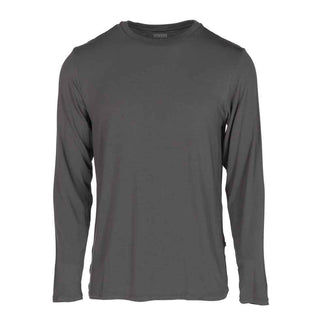 Men's Solid Long Sleeve Basic Tee, Stone Shirts & Tops