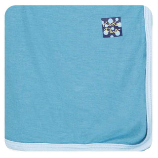 Newborn Swaddling Blanket- Blue Moon with Pond Trim Swaddling Blankets