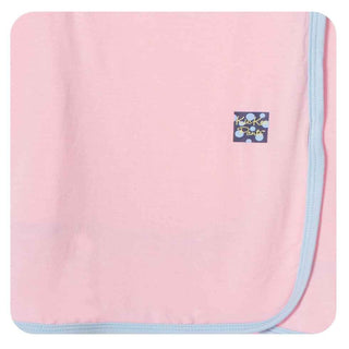 Newborn Swaddling Blanket- Lotus with Pond Trim Swaddling Blankets