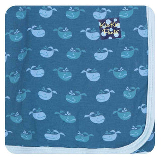 Newborn Swaddling Blanket- Twilight Tiny Whales Swaddling Blankets