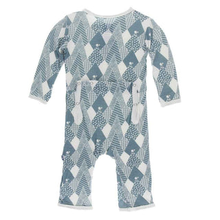 Print Coverall with Snaps - Dusty Sky Mountains Baby & Toddler Sleepwear