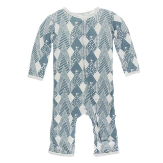 Print Coverall with Snaps - Dusty Sky Mountains Baby & Toddler Sleepwear