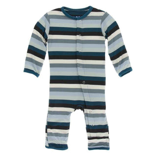 Print Coverall with Snaps - Meteorology Stripe Baby & Toddler Sleepwear