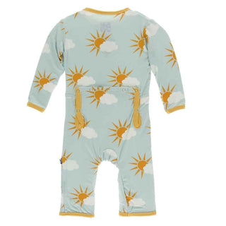 Print Coverall with Snaps - Spring Sky Partial Sun Baby & Toddler Sleepwear