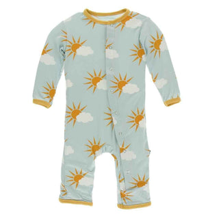 Print Coverall with Snaps - Spring Sky Partial Sun Baby & Toddler Sleepwear