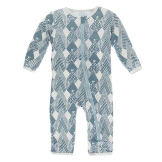 Print Coverall with Zipper - Dusty Sky Mountains Baby & Toddler Sleepwear