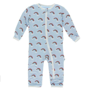 Print Coverall with Zipper - Pond Rainbow Baby & Toddler Sleepwear