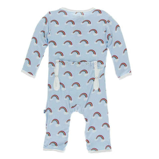 Print Coverall with Zipper - Pond Rainbow Baby & Toddler Sleepwear