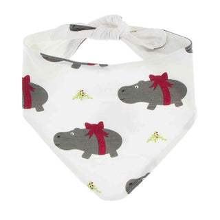 Print Dog Bandana - Natural Christmas Hippo Dog Apparel