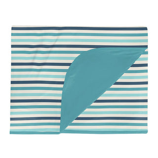 Print Double Layer Throw Blanket - Cruisin' Stripe Swaddling & Receiving Blankets