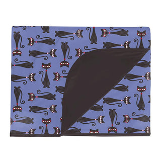 Print Bamboo Double Layer Throw Blanket - Forget Me Not Cool Cats Swaddling & Receiving Blankets