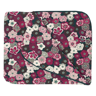 Print Bamboo Fluffle Throw Blanket - Hellebores Swaddling & Receiving Blankets