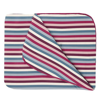 Print Bamboo Fluffle Throw Blanket - Jingle Bell Stripe Swaddling & Receiving Blankets