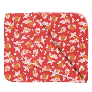 Print Fluffle Throw Blanket - Poppy Orange Blossom Swaddling & Receiving Blankets