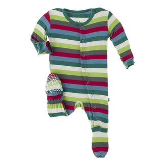 Print Bamboo Footie with Snaps - 2020 Multi Stripe Baby & Toddler Sleepwear