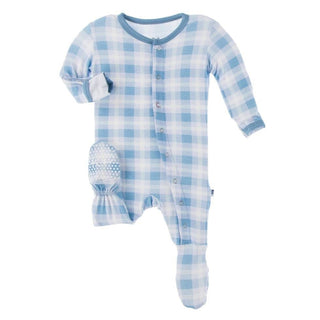 Print Footie with Snaps - Blue Moon 2020 Holiday Plaid Baby & Toddler Sleepwear