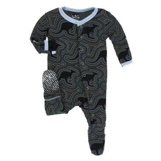 Print Footie with Snaps - Midnight Kangaroo Baby & Toddler Sleepwear