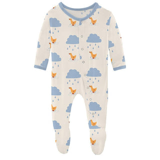 Print Footie with Snaps - Natural Puddle Duck (15ANV) Baby & Toddler Sleepwear