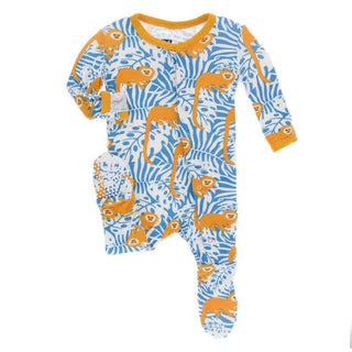 Print Footie with Snaps - Tamarin Monkey Baby & Toddler Sleepwear