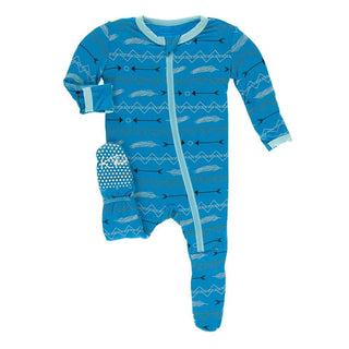 Print Bamboo Footie with Zipper - Amazon Southwest Baby & Toddler Sleepwear