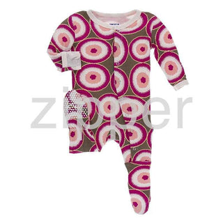 Print Footie with Zipper - Falcon Agate Slices Baby & Toddler Sleepwear