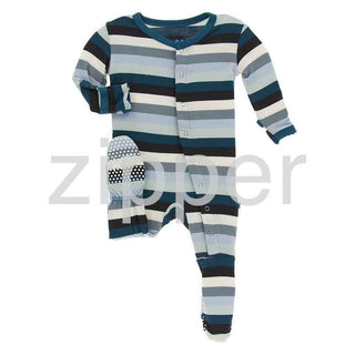 Print Footie with Zipper - Meteorology Stripe Baby & Toddler Sleepwear