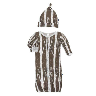 Print Gown Converter & Knot Hat Set - Falcon Snow Baby & Toddler Sleepwear